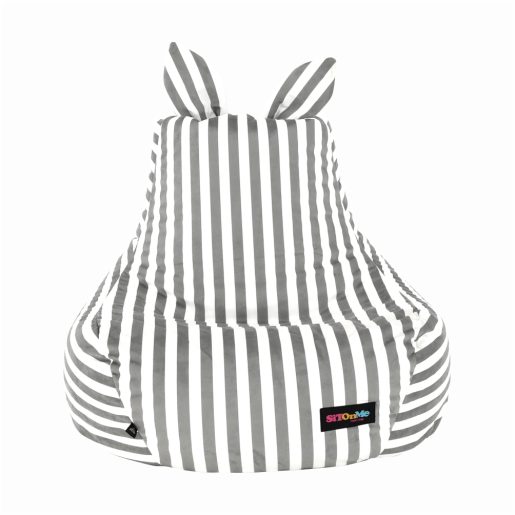Fotoliu tip sac alb gri Lapin 50x72x75 cm