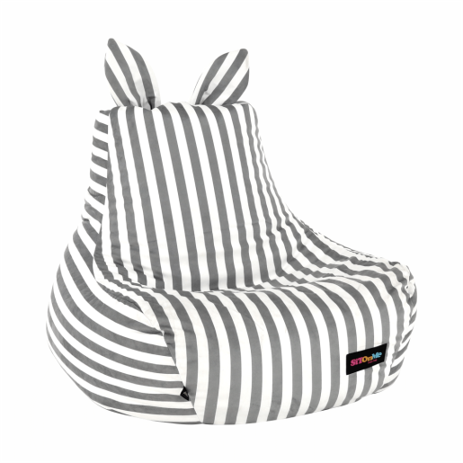 Fotoliu tip sac alb gri Lapin 50x72x75 cm