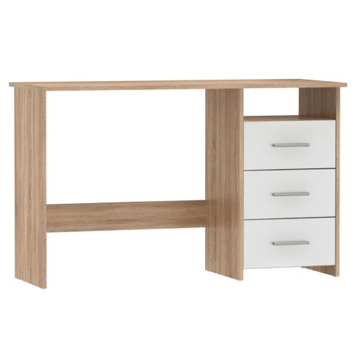 Birou DTD laminat stejar sonoma alb Laristote  123x50x76,9cm