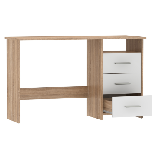 Birou DTD laminat stejar sonoma alb Laristote  123x50x76,9cm