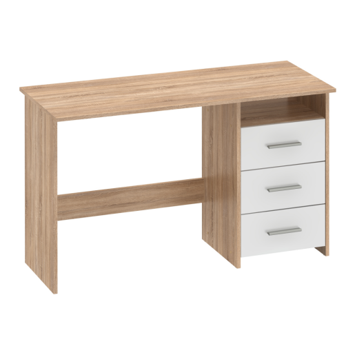 Birou DTD laminat stejar sonoma alb Laristote  123x50x76,9cm