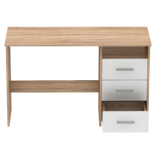 Birou DTD laminat stejar sonoma alb Laristote  123x50x76,9cm