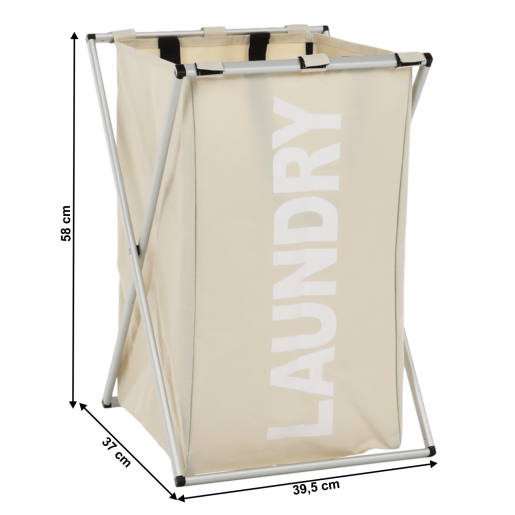 Cos rufe panza gri bej Laundry 39.5x58x37 cm