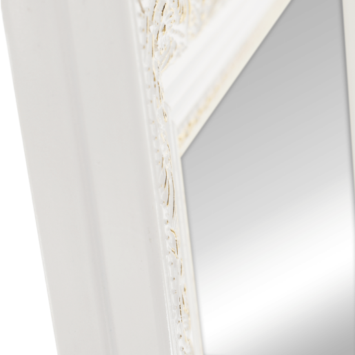 Oglinda podea rama lemn alb auriu Laval 40x150 cm