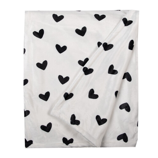 Patura textil alb negru 130x170 cm