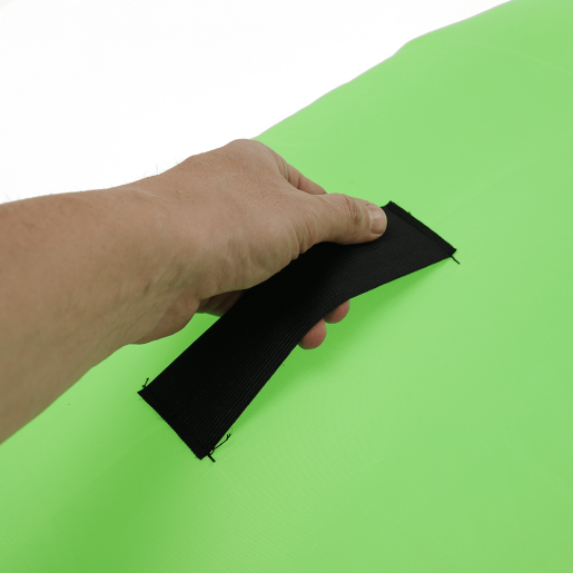 Fotoliu gonflabil, textil verde, Lebag, 70x240 cm