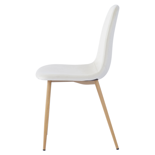 Scaun catifea bej metal Lega 45x56x85 cm