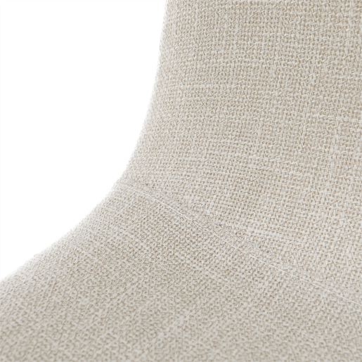 Scaun tapiterie textil crem picioare metal natur Lega 45x52x81 cm