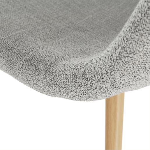 Scaun tapiterie textil gri picioare fag Lega 45x52x81 cm