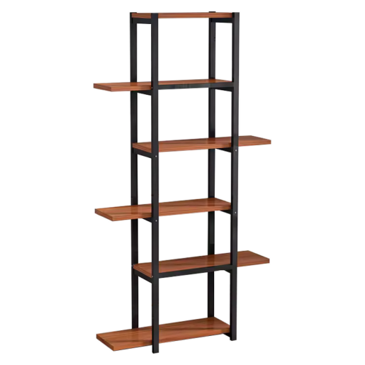 Raft pardoseala fier negru mdf maro Lemy 78x23x146 cm 