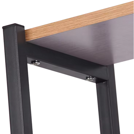 Raft pardoseala fier negru mdf maro Lemy 78x23x146 cm 