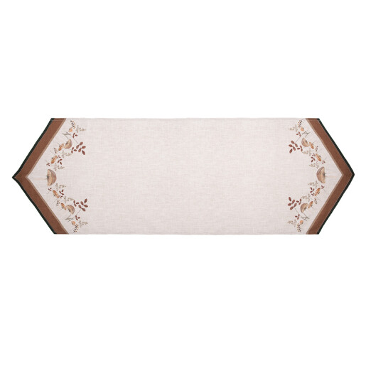 Traversa masa bumbac bej maro Ciupercute 50x160 cm