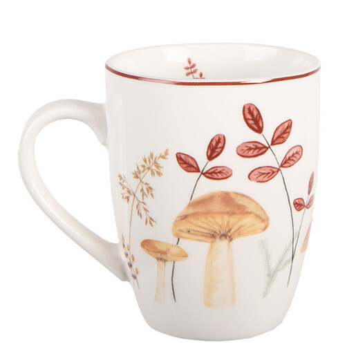 Cana portelan multicolor Ciupercute 12x8x10 cm / 350 ml