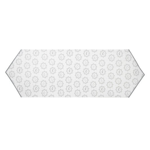 Traversa masa bumbac alb gri Catelusi 50x160 cm