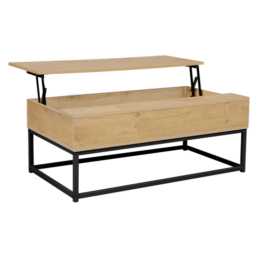 Masuta DTD stejar metal negru Livina 100x55x40 cm
