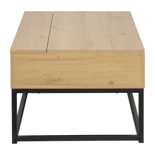 Masuta DTD stejar metal negru Livina 100x55x40 cm