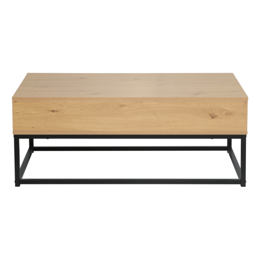 Masuta DTD stejar metal negru Livina 100x55x40 cm