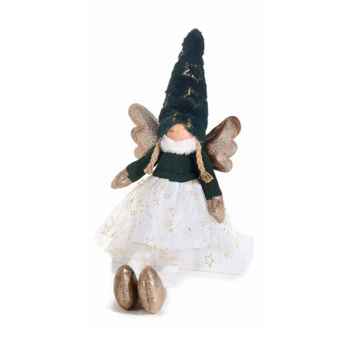 Figurina Inger alb negru 17x10x52 cm