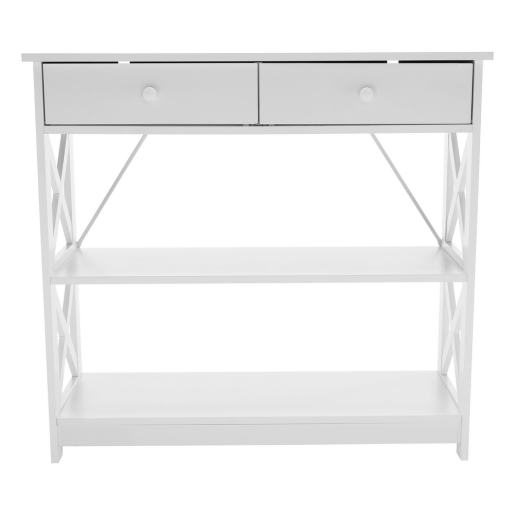 Consola mdf alb Lomir 86.6x30x80 cm 