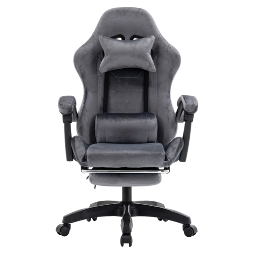 Scaun birou, gaming textil gri plastic negru Lopes 63x62x113-123 cm