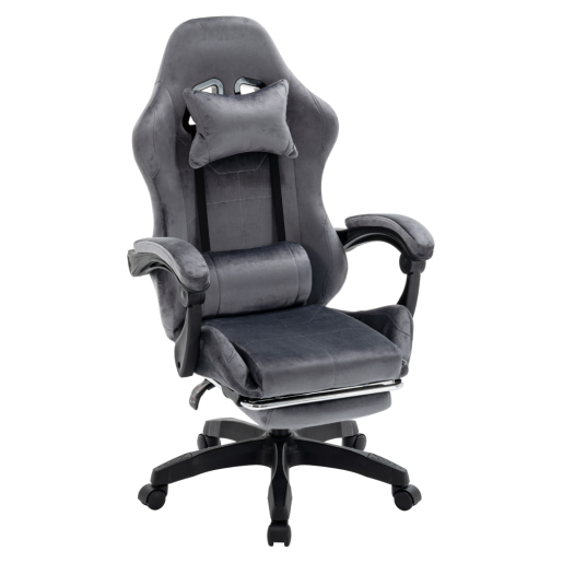 Scaun birou, gaming textil gri plastic negru Lopes 63x62x113-123 cm