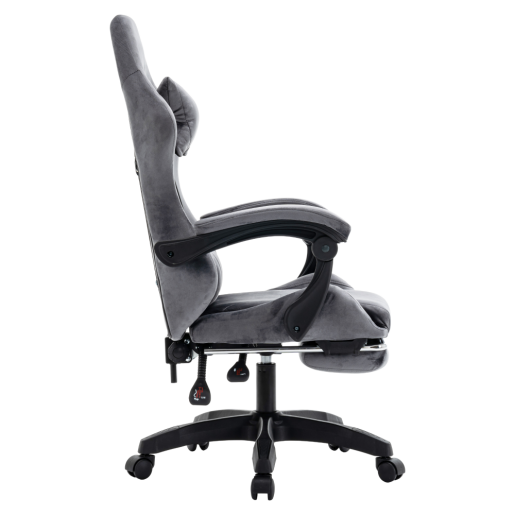 Scaun birou, gaming textil gri plastic negru Lopes 63x62x113-123 cm