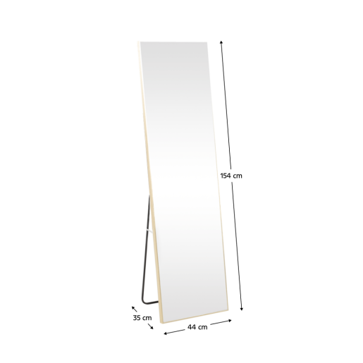 Oglinda podea rama plastic auriu Luset 44x35x154 cm