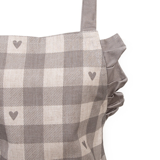 Sort pentru copii bumbac gri bej 56x48 cm