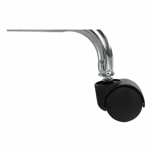 Taburet cu inaltime reglabila plastic negru crom Mabel 35x35x43-55 cm