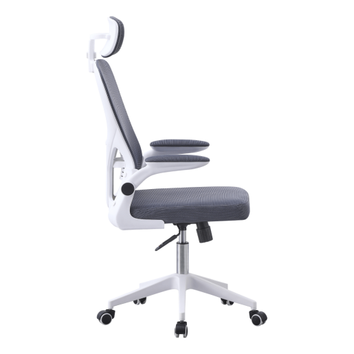 Scaun birou gri alb Magus 60x64x115-125 cm