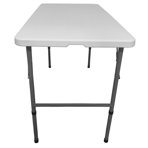 Masa pliabila de gradina,plastic otel alb gri, Mahal 122x60x74 cm