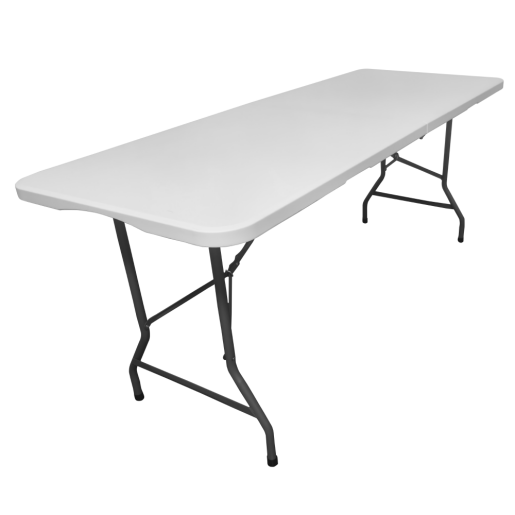 Masa pliabila de gradina,plastic otel alb gri, Mahal 180x70x74 cm