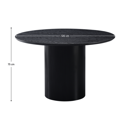 Masa MDF negru 120x75 cm