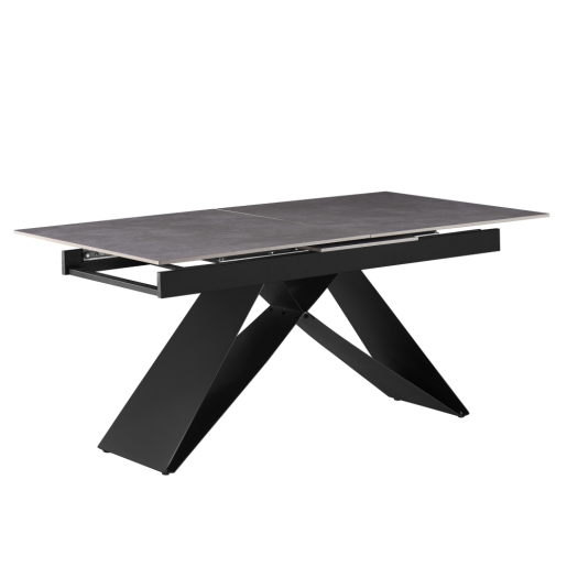 Masa dining extensibila neagra Majed 160-200x90x75 cm
