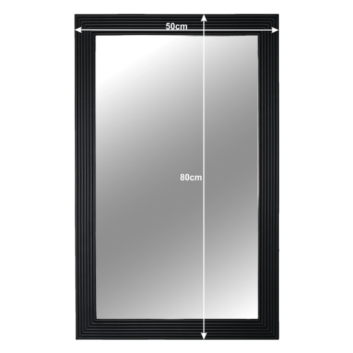 Oglinda perete lemn negru 50x80 cm