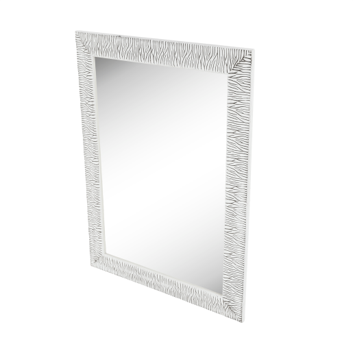 Oglinda perete rama lemn alb auriu Malkia 62x82 cm