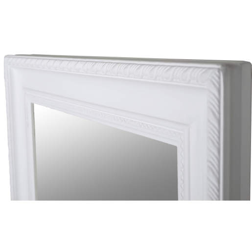 Oglinda perete rama lemn alb 54x64 cm