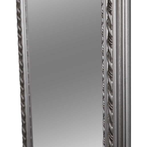Oglinda perete rama lemn argintiu Malkia 38x128 cm