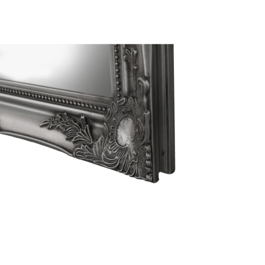 Oglinda perete rama lemn argintiu Malkia II 64x94 cm