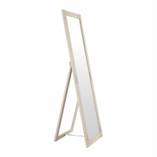 Oglinda podea rama lemn ivoire Malkia 36x126 cm