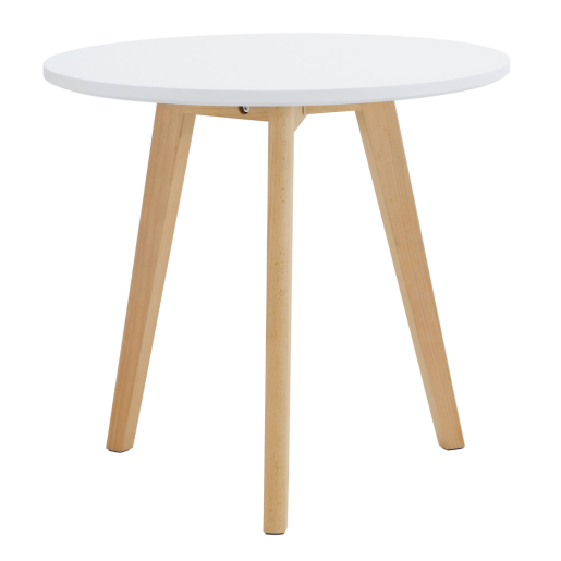 Set 2 masute cafea mdf alb lacuit fag natur Malto 50x50x45 cmm 40x40x40 cm