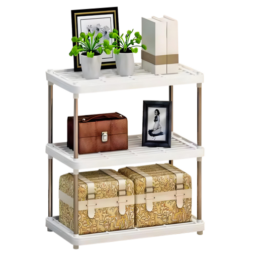 Raft pardoseala feir gri plastic alb Maresi 41,5x22x54 cm