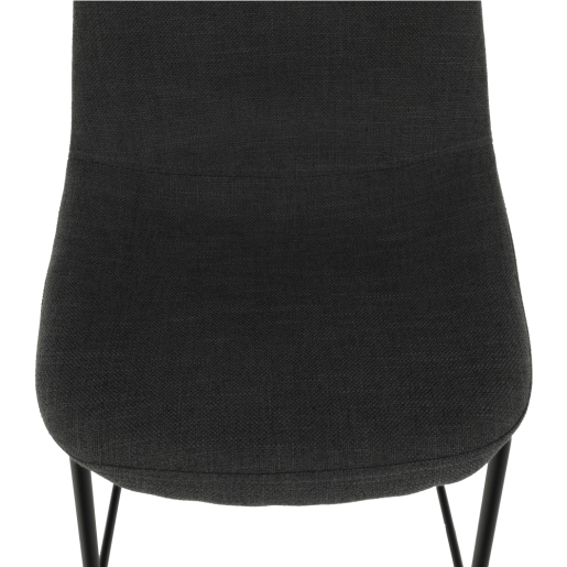 Scaun bar tapiterie textil gri picioare metal negru Mariola 50x55x103 cm 
