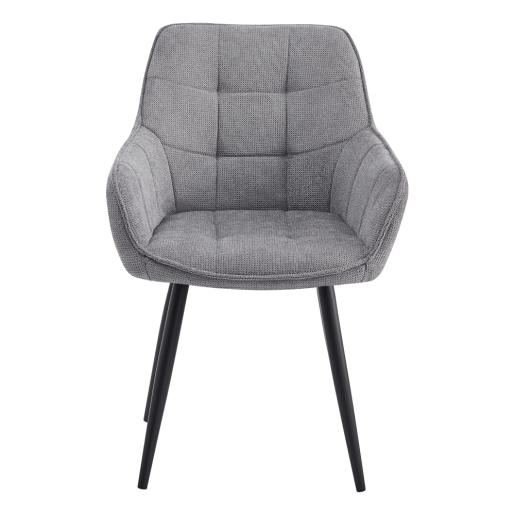 Fotoliu de design textil gri metal negru Marken 58.5x62x86 cm