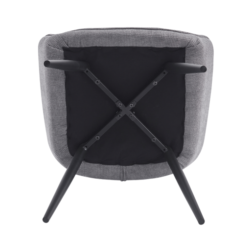 Fotoliu de design textil gri metal negru Marken 58.5x62x86 cm
