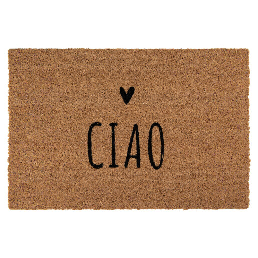 Covoras intrare casa fibre cocos maro negru Ciao 60x40x2 cm