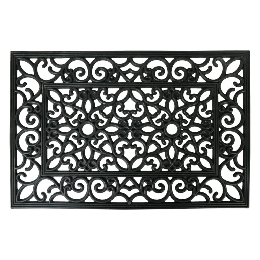 Covoras intrare casa cauciuc negru 60x40x1 cm