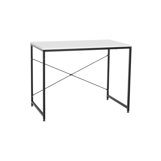 Birou DTD alb metal negru Mellora 90x60x72 cm 