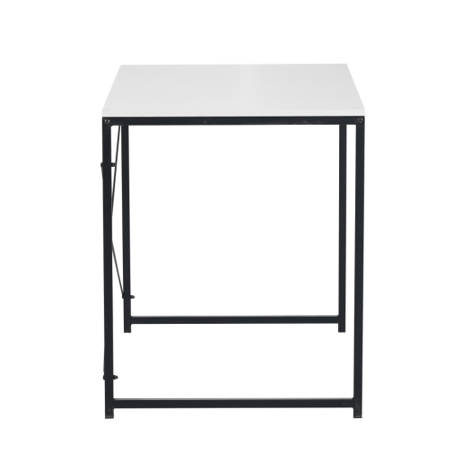 Birou DTD alb metal negru Mellora 90x60x72 cm 