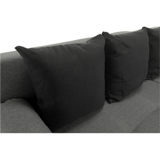 Coltar tapiterie textil gri negru dreapta Mexx 203x140x75 cm 